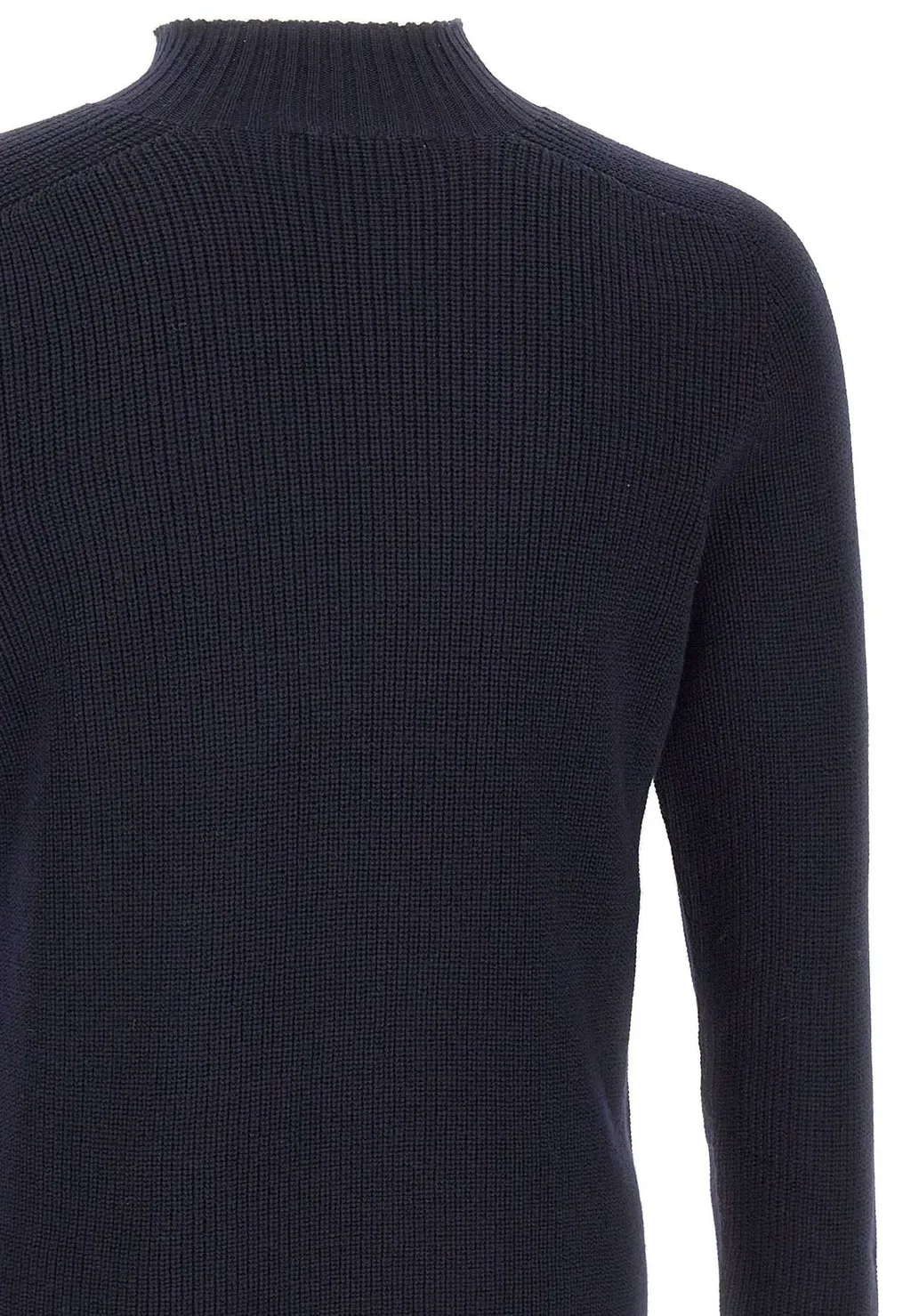 Ribbed High-Neck Sweater