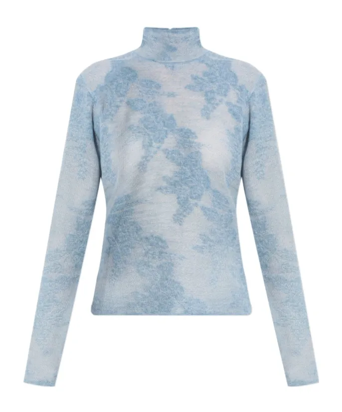 Blue Sheer Turtleneck