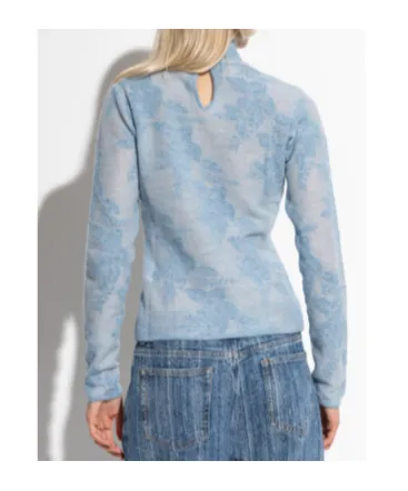 Blue Sheer Turtleneck