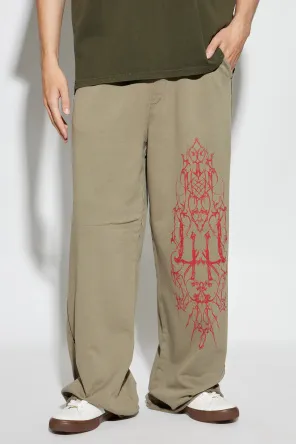 Graphic-Print Trousers