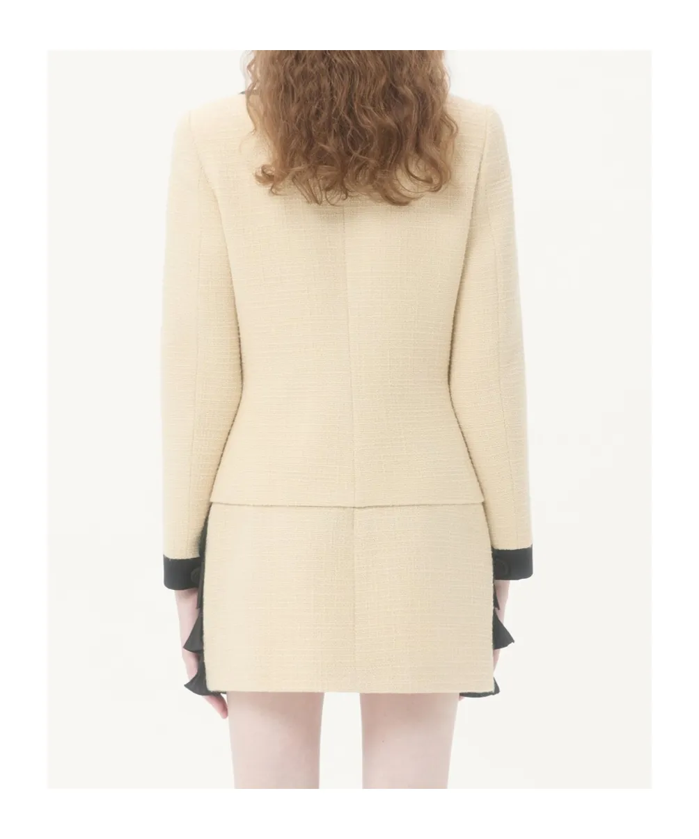 Valentino Bow Detailed Tweed Jacket