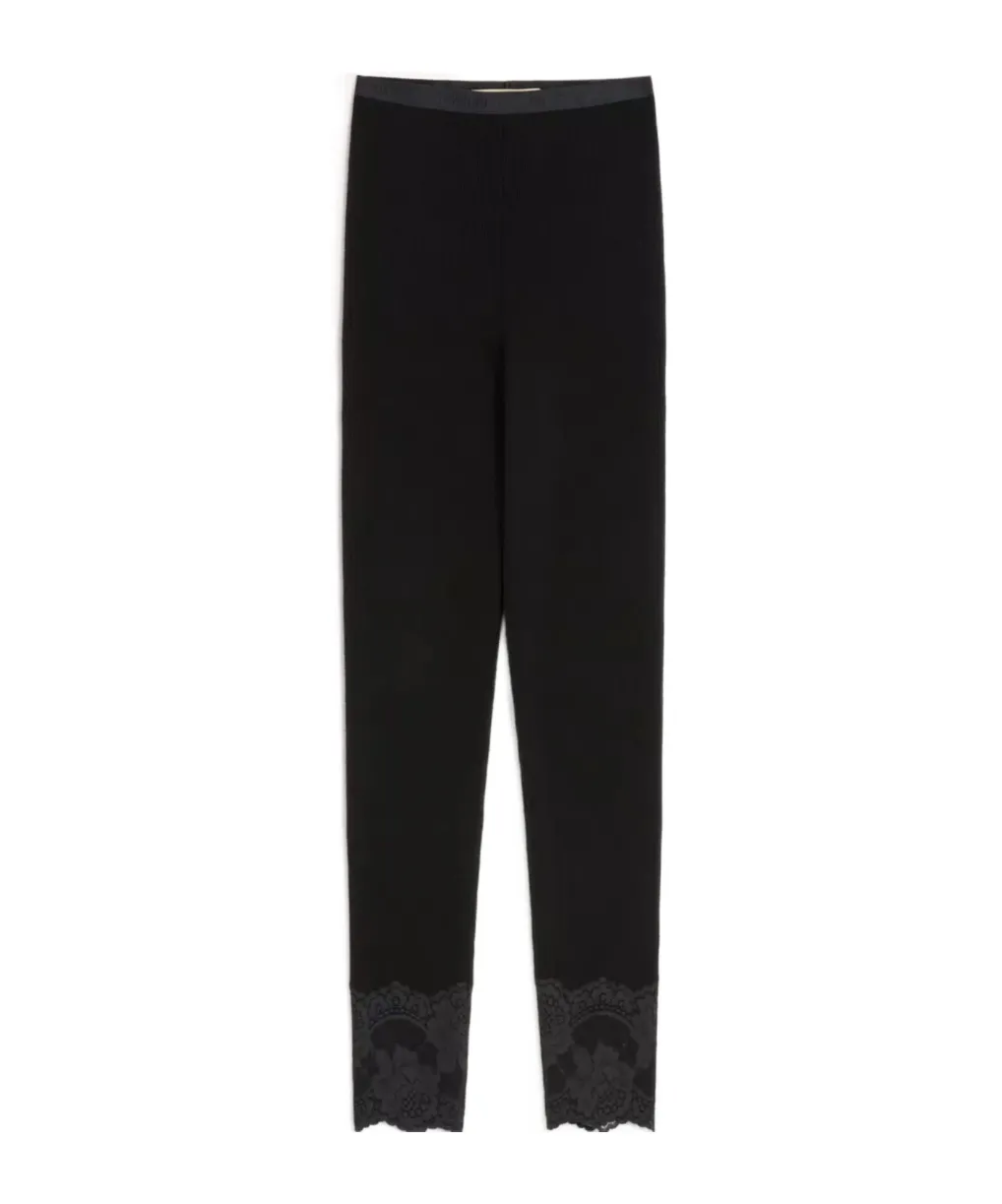 Valentino Logo Waistband Fitted Leggings