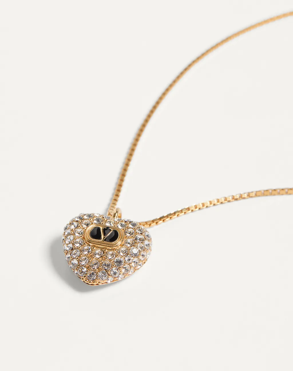 Valentino Coeur Royal Embellished Heart-Shaped Necklace