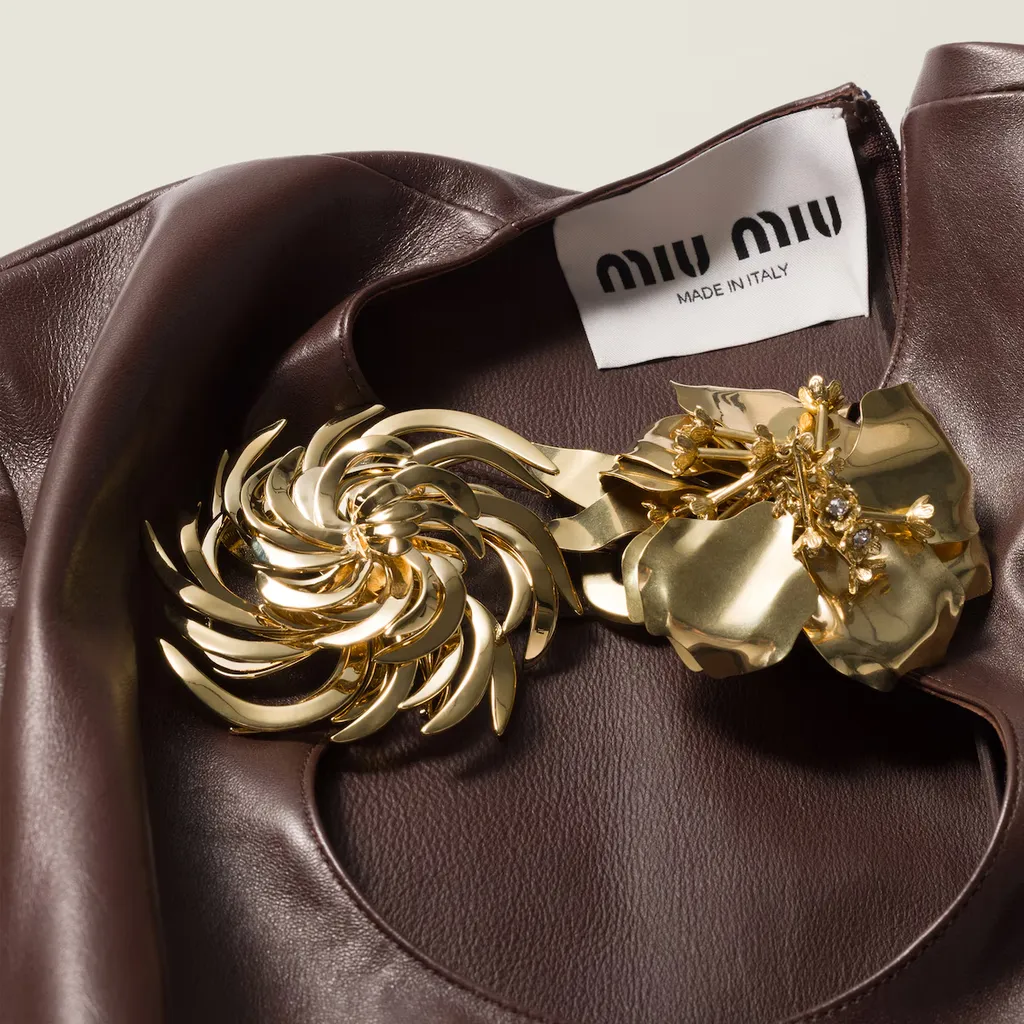 Miu Miu Logo-Engraved Brooch