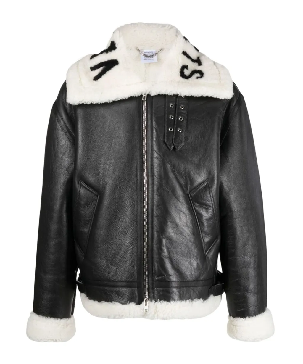 Vetements Shearling Zip-Up Jacket