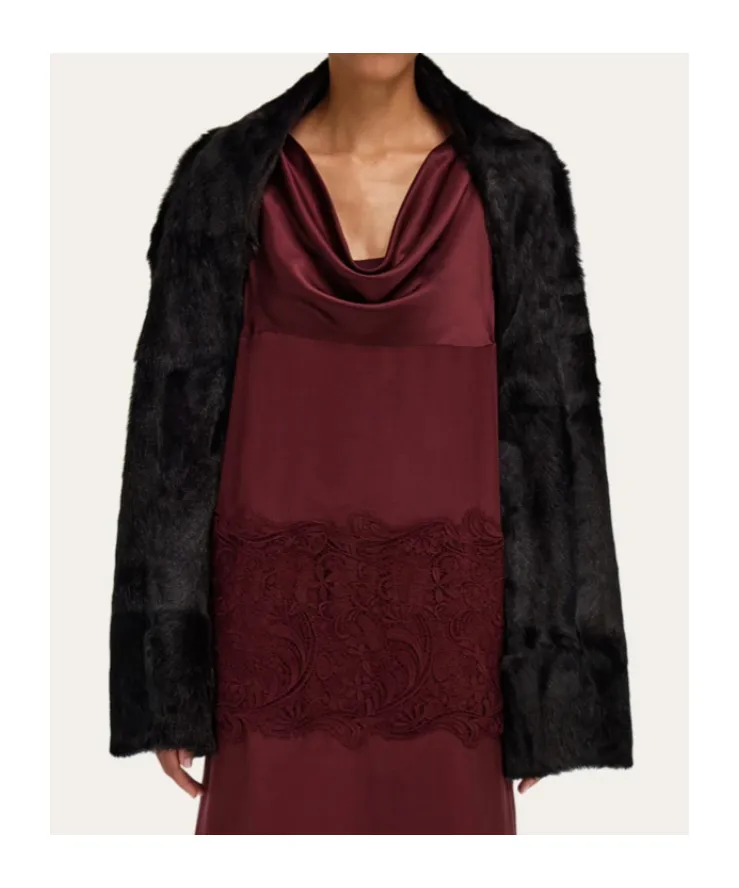 Kid Skin Bolero Coat