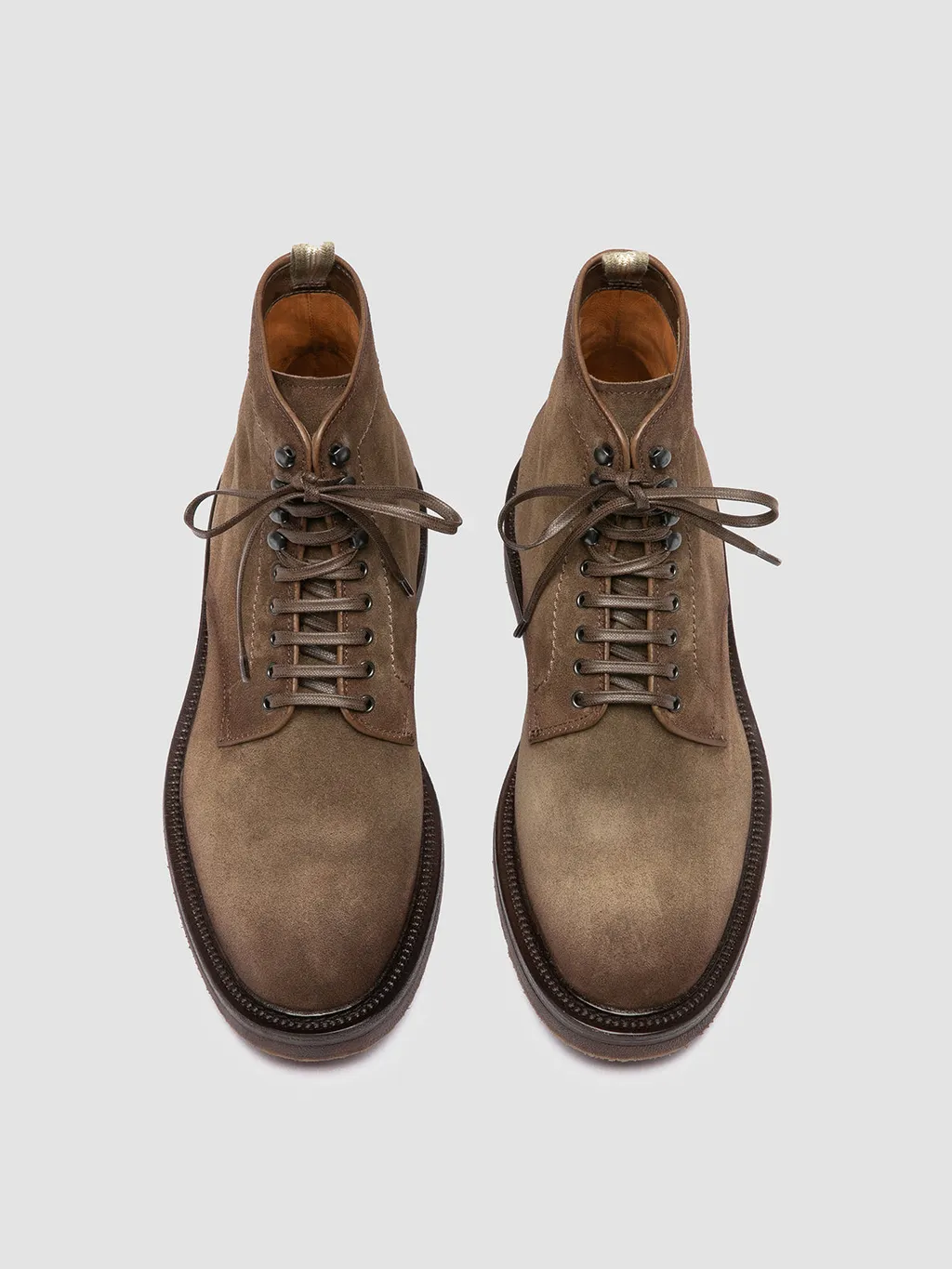 Taupe Suede Lace-Up Boots