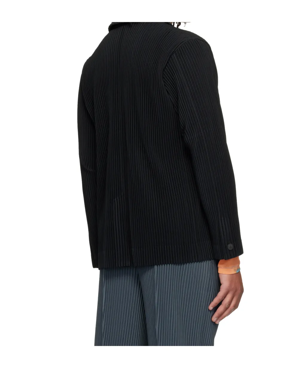 Homme Plissé Issey Miyake Single Breasted Pleated Jacket