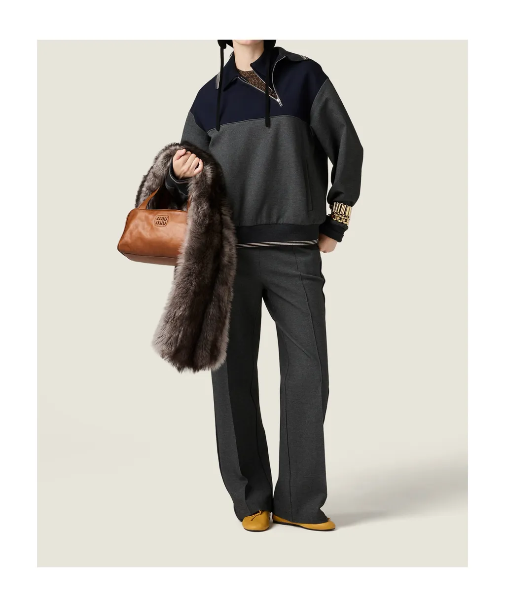 Fabric Stitch Knit Pants
