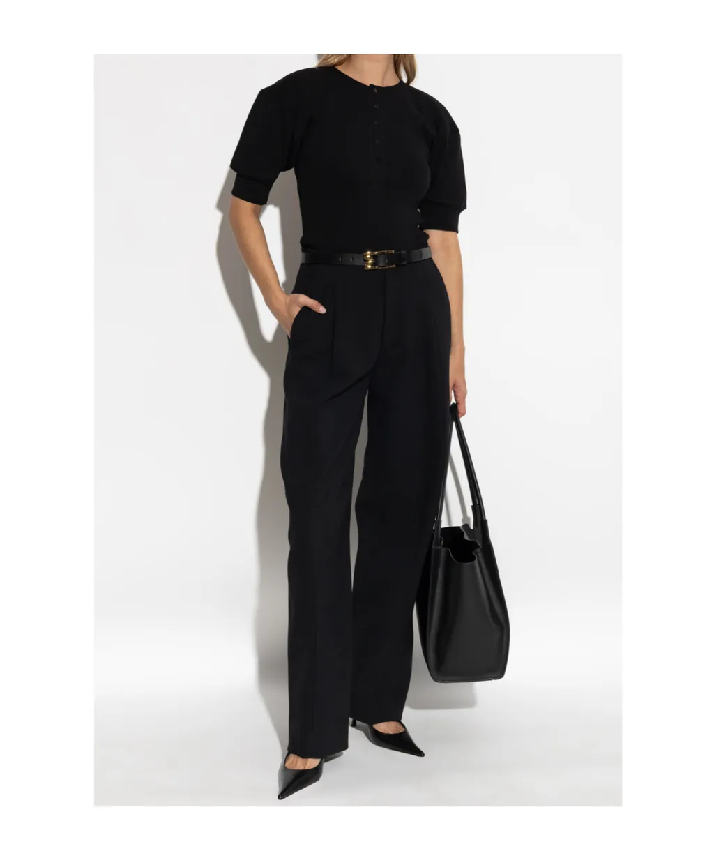Pleated Side-Pocket Trousers