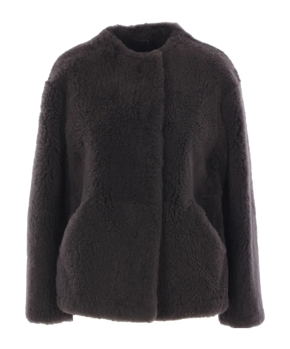's Max Mara Long-Sleeved Crewneck Coat
