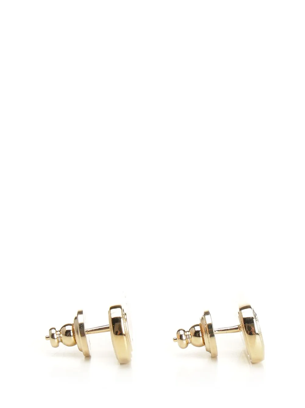 Oval-Frame Logo Earrings