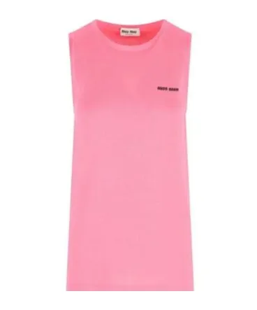 Miu Miu Crewneck Sleeveless Knitted Top