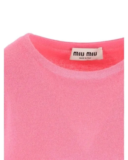 Miu Miu Crewneck Sleeveless Knitted Top