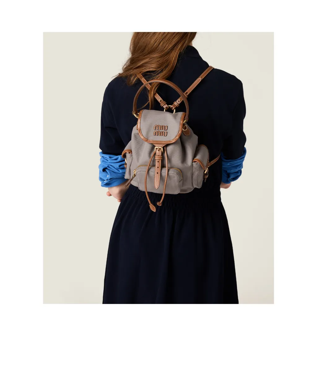 Canvas And Leather Backpack