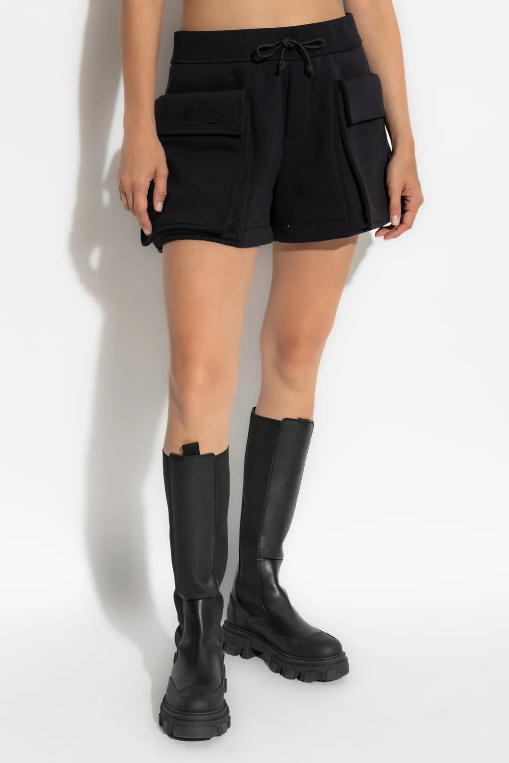 Flap Pocket Drawstring Shorts