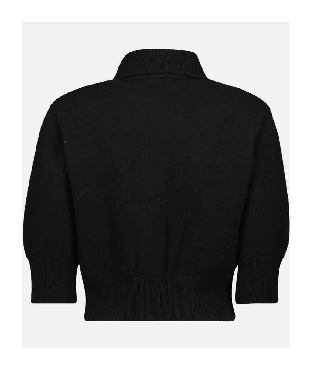 Buttoned-Up Wool Cardigan