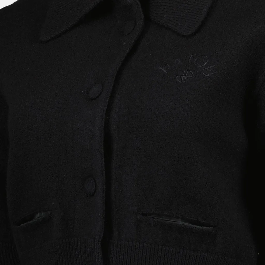 Buttoned-Up Wool Cardigan