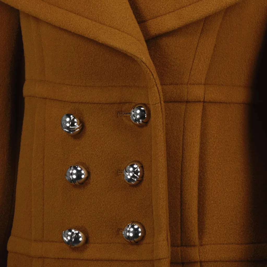 Double-Breasted Buttoned Coat