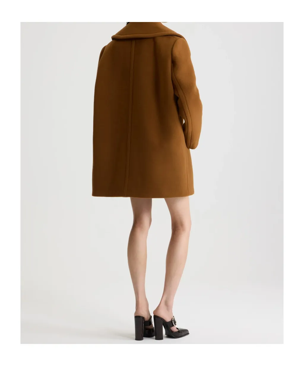Double-Breasted Buttoned Coat