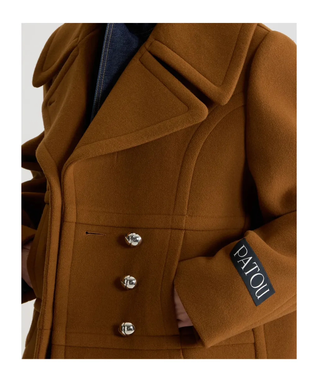 Double-Breasted Buttoned Coat
