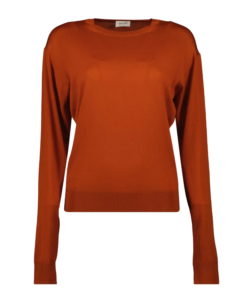 Round-Neck Ribbed Sweater