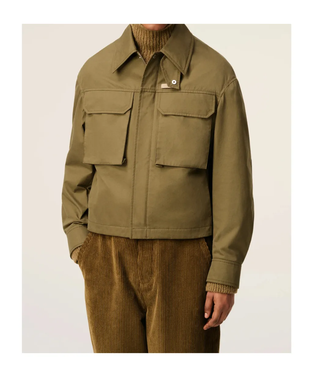 Green Cotton Worker Jacket