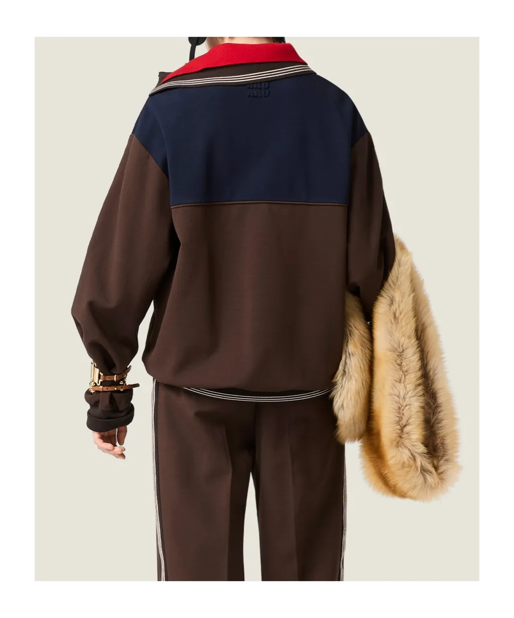 Miu Miu Two-Toned Polo Sweatshirt