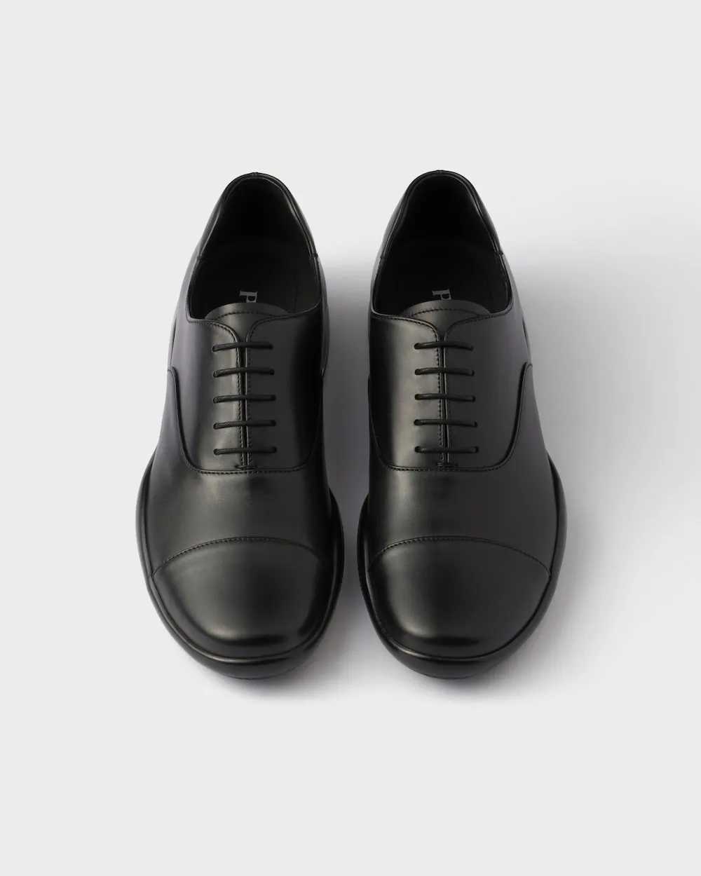 Prada Round-Toe Lace-Up Sneakers