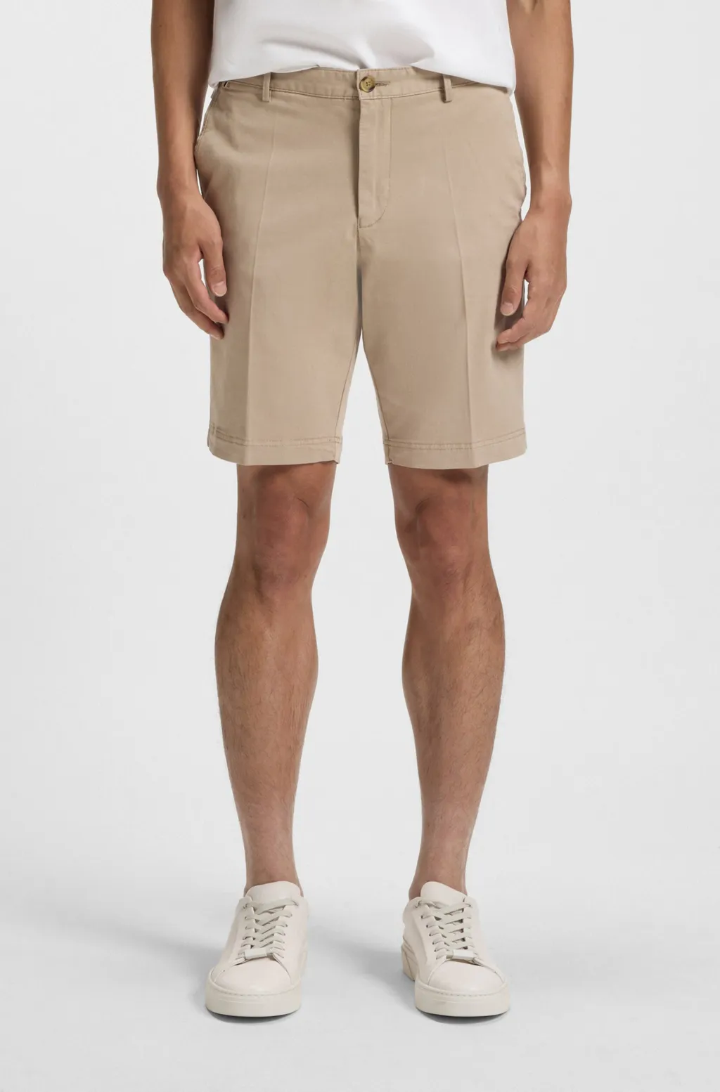 Cotton-Blend Gabardine Shorts