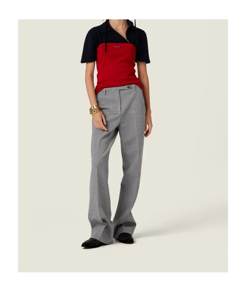 Miu Miu Straight-Leg Pleated Trousers