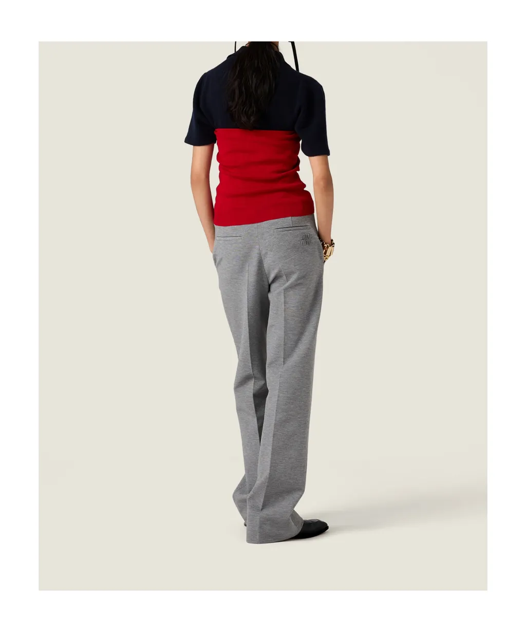 Miu Miu Straight-Leg Pleated Trousers