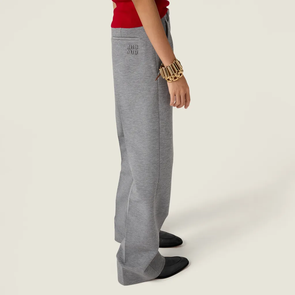 Miu Miu Straight-Leg Pleated Trousers