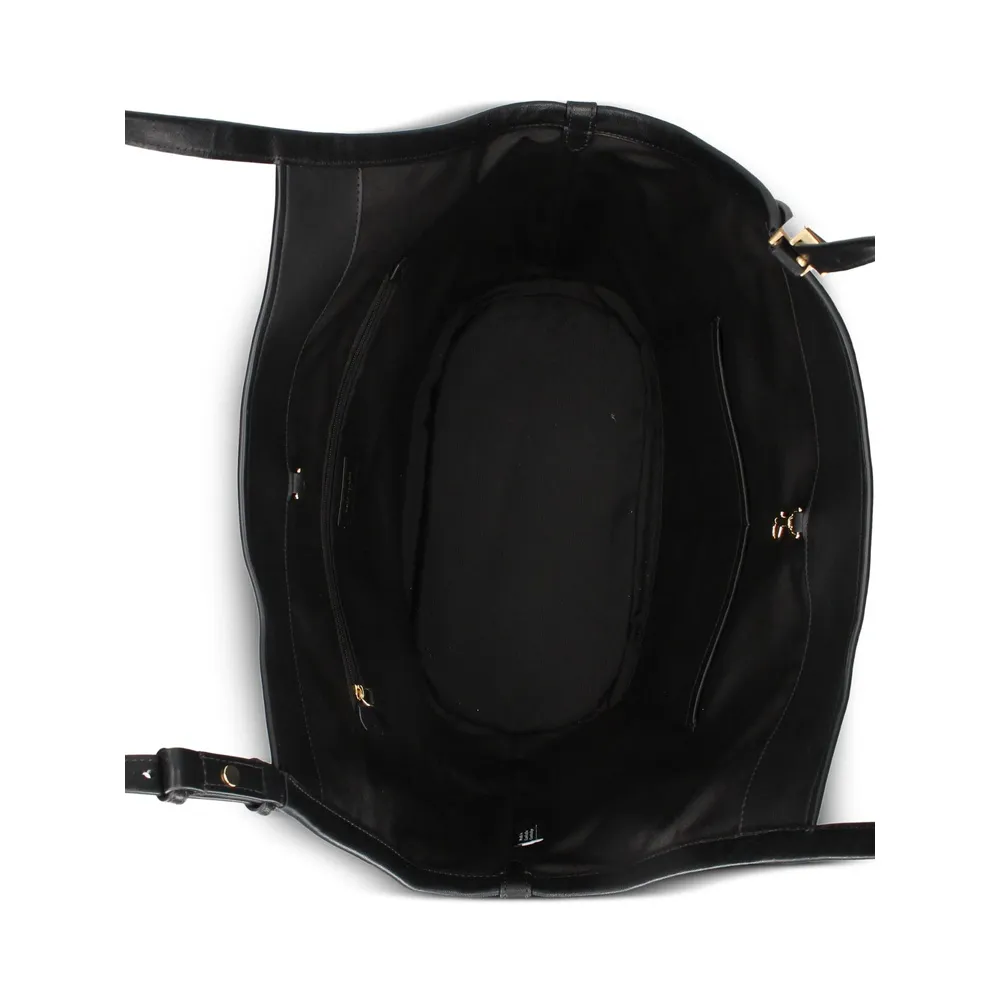 Deco Tulip Leather Belt Tote Bag