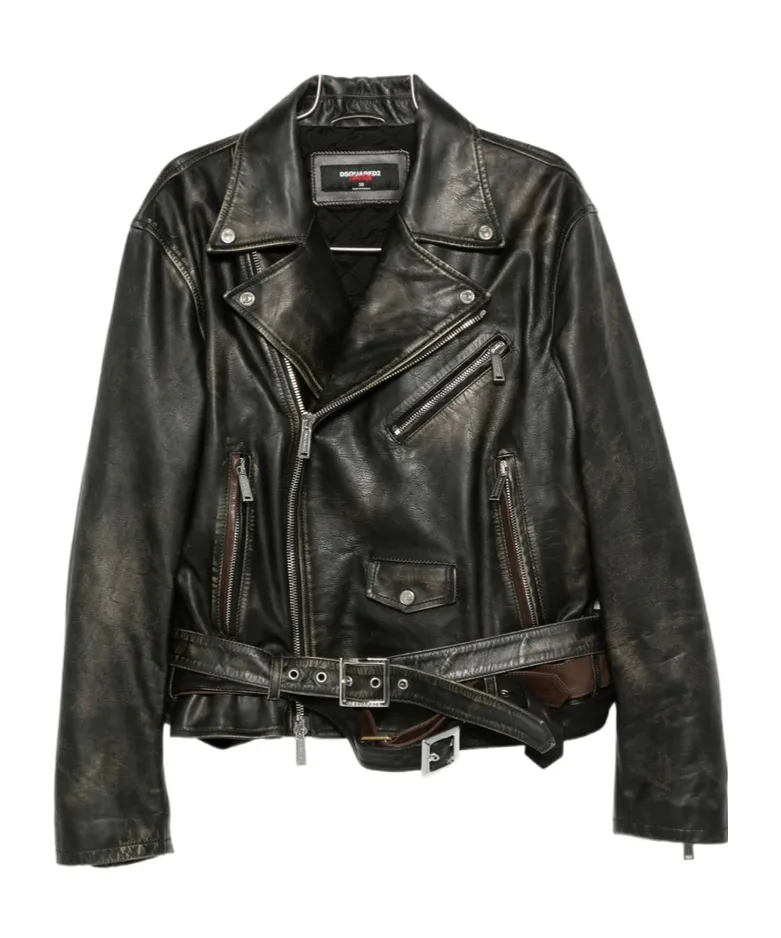 Dsquared2 Zip-Up Belted Jacket