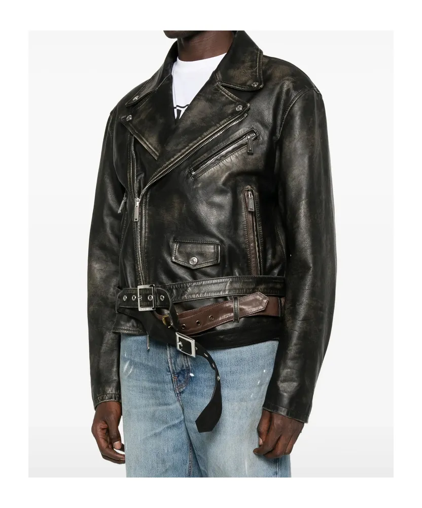 Dsquared2 Zip-Up Belted Jacket