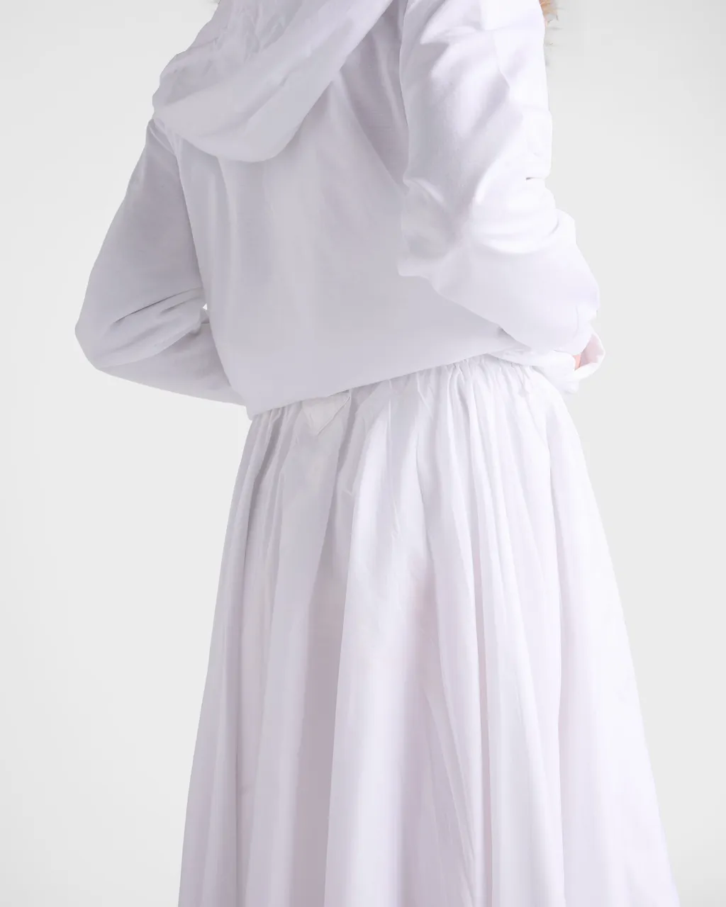 Reversible Cotton Jersey And Re-Nylon Circle Skirt