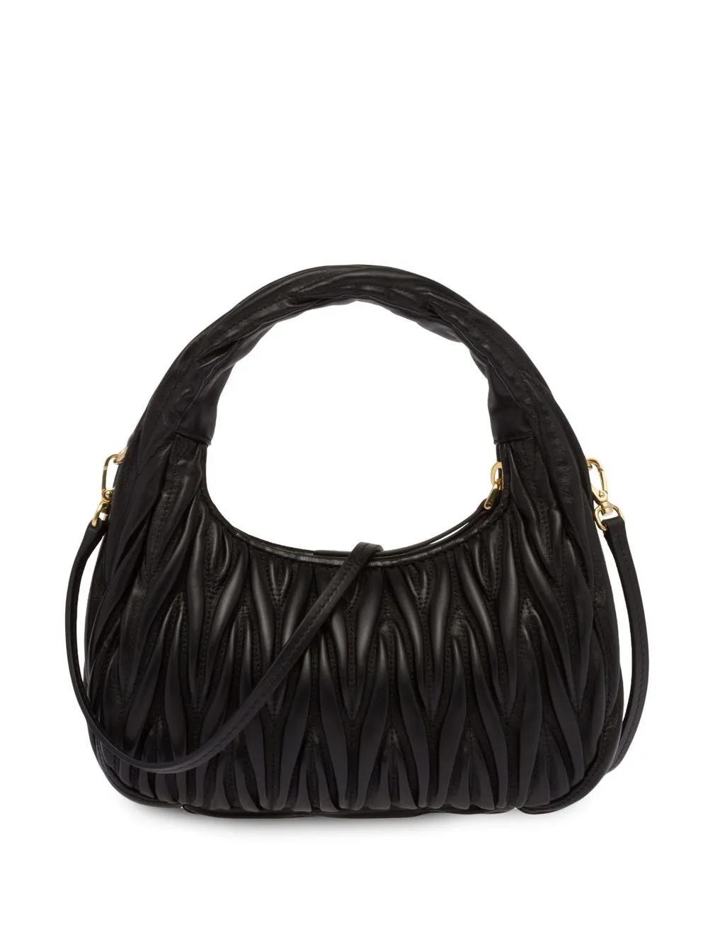 Wander Half-Moon Bag In Matelassé Nappa Leather