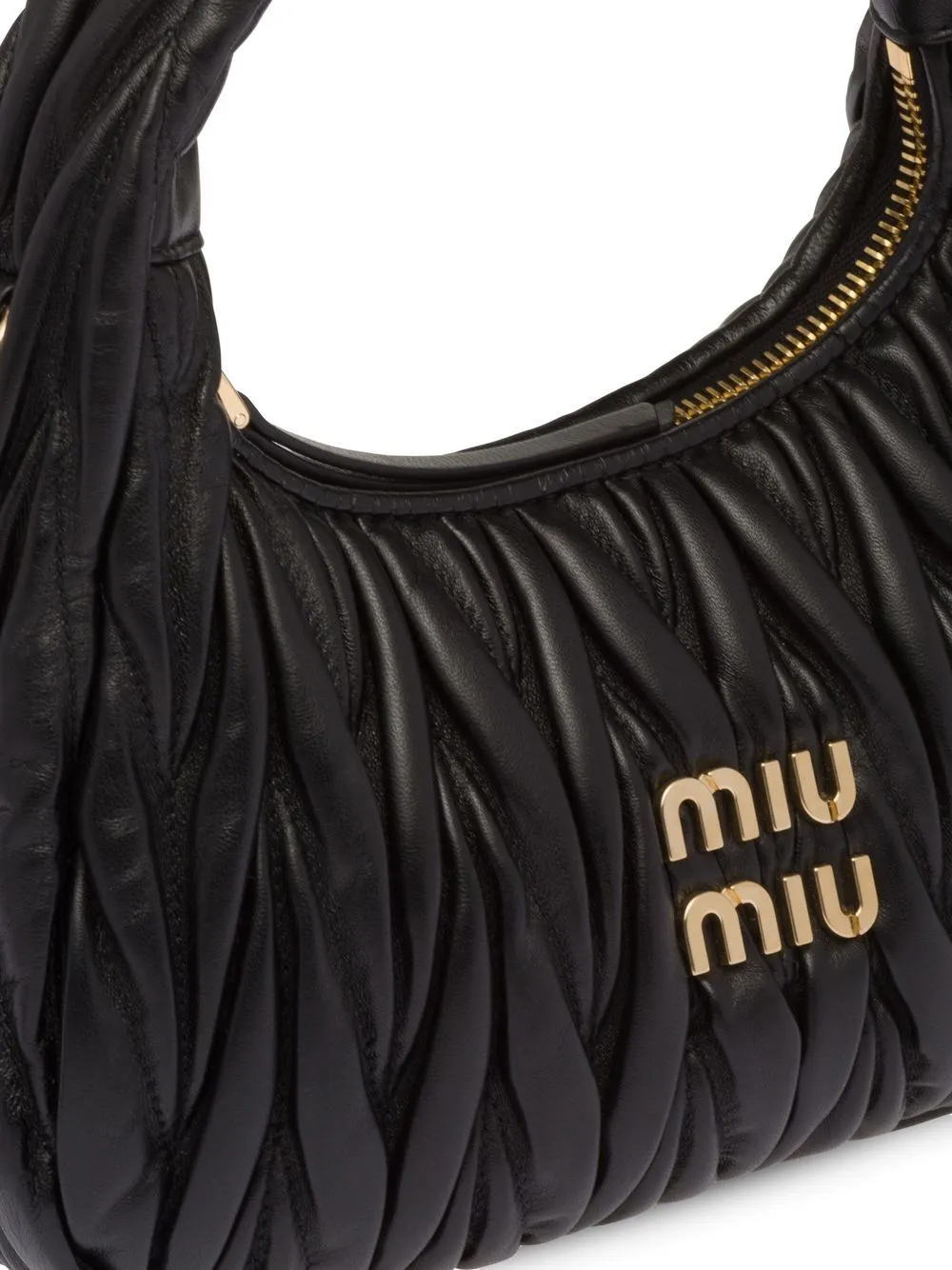 Wander Half-Moon Bag In Matelassé Nappa Leather