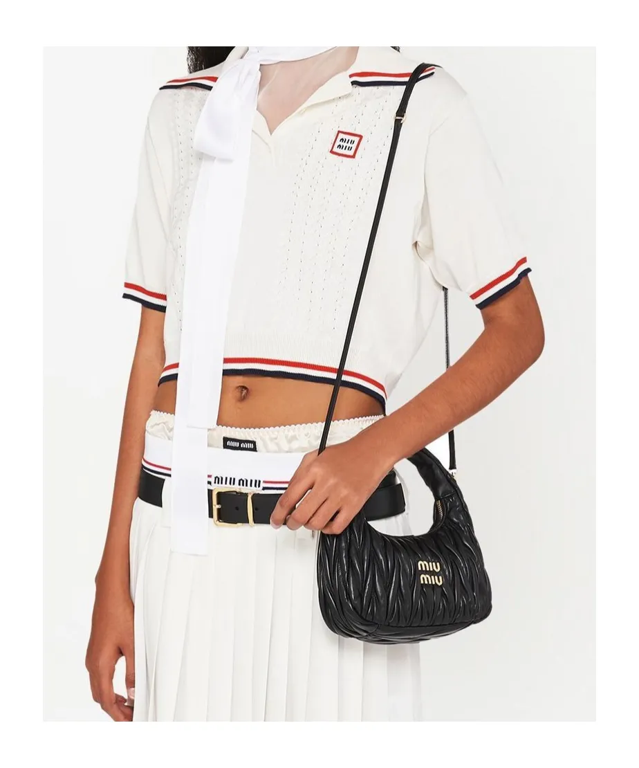 Wander Half-Moon Bag In Matelassé Nappa Leather