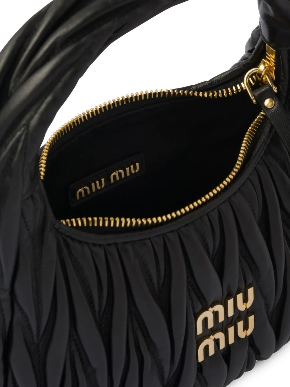 Wander Half-Moon Bag In Matelassé Nappa Leather