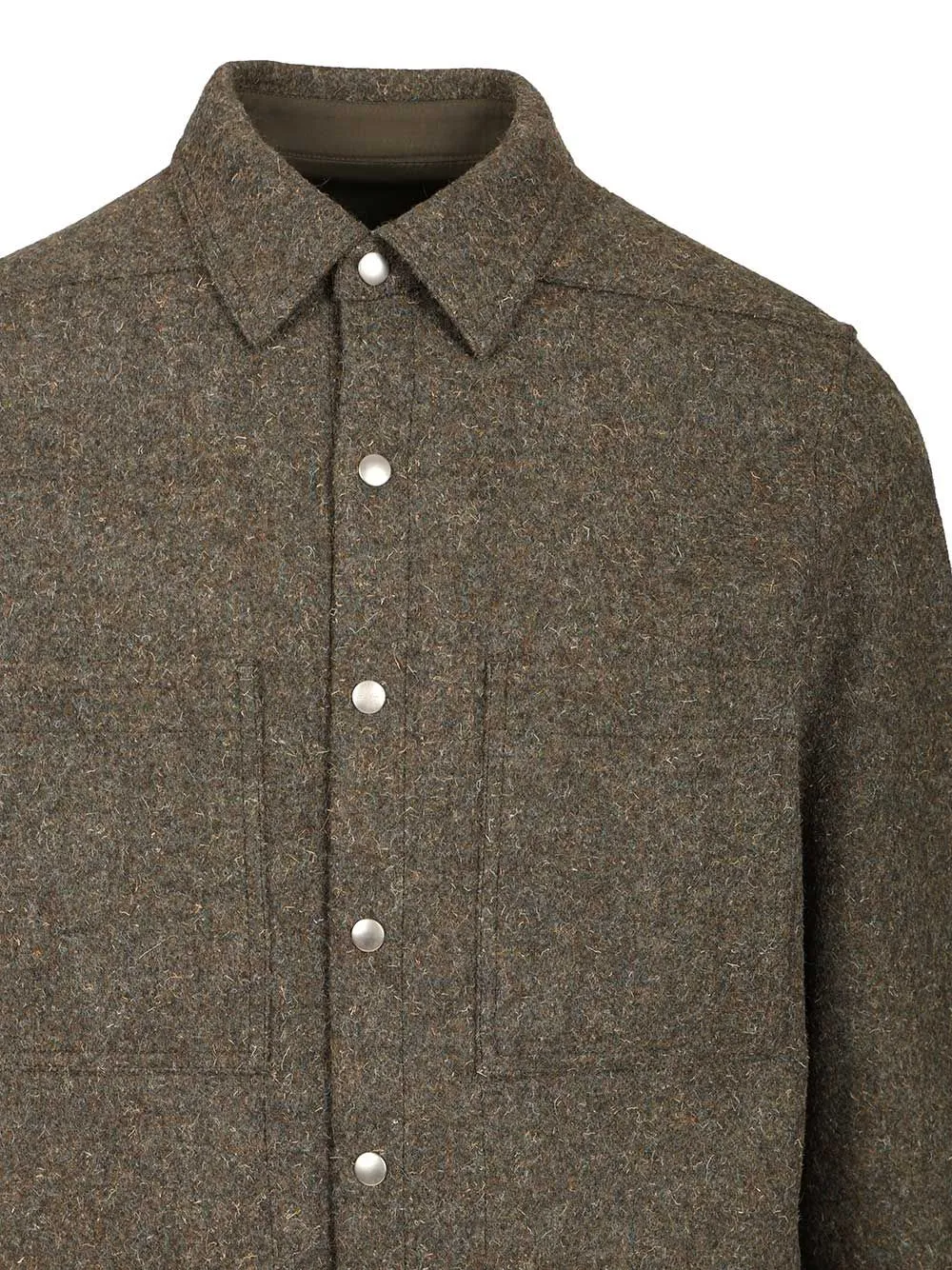 Button-Fastening Patch-Pocket Shirt