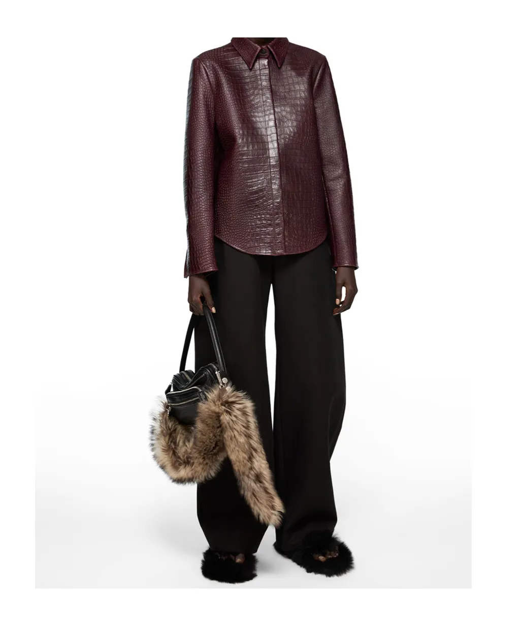 Pleated Wide-Leg Trousers