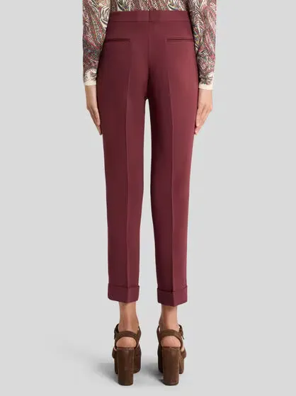 Etro Mid-Rise Tailored Cady Cigarette Trousers