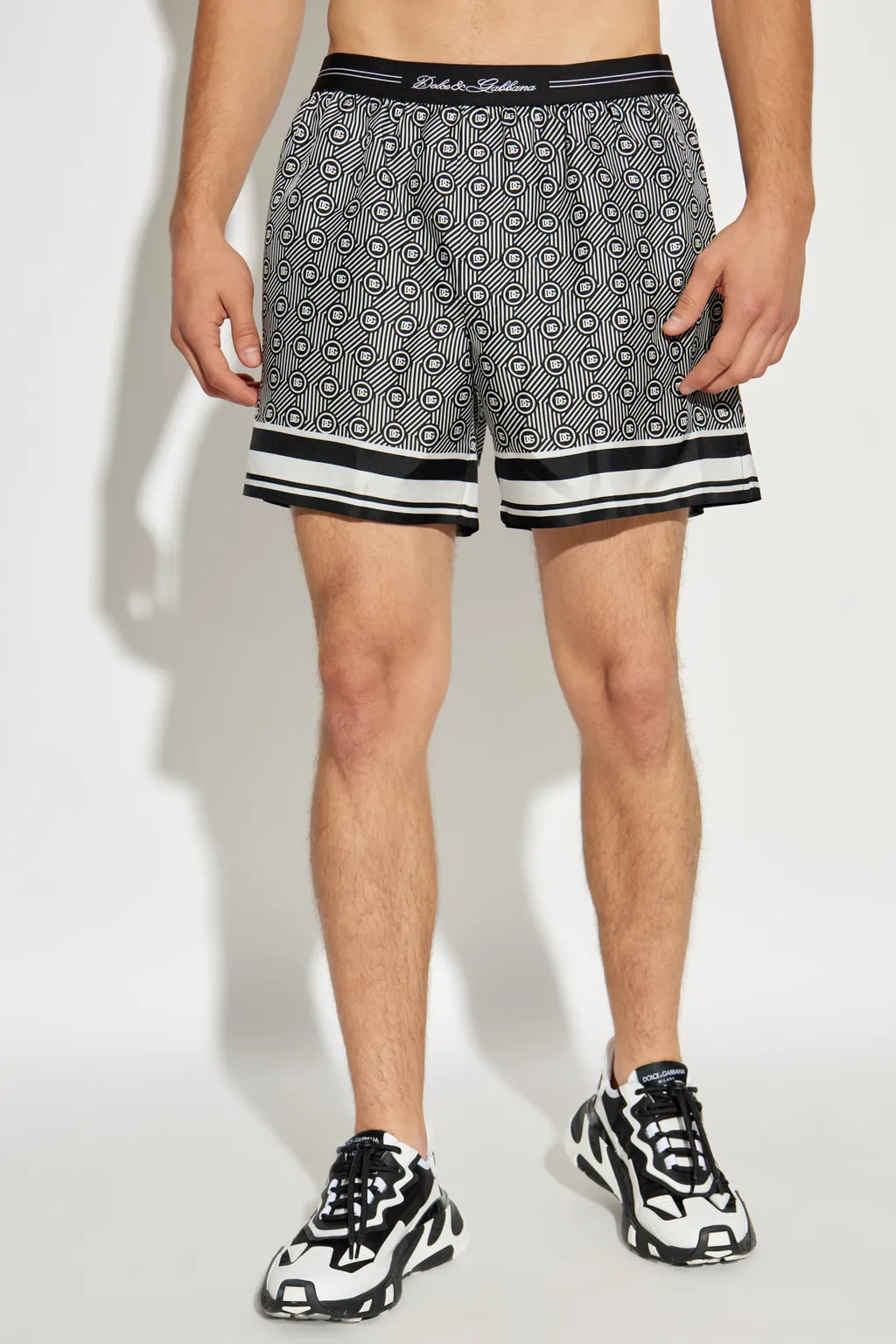 Dolce & Gabbana Printed Twill Shorts