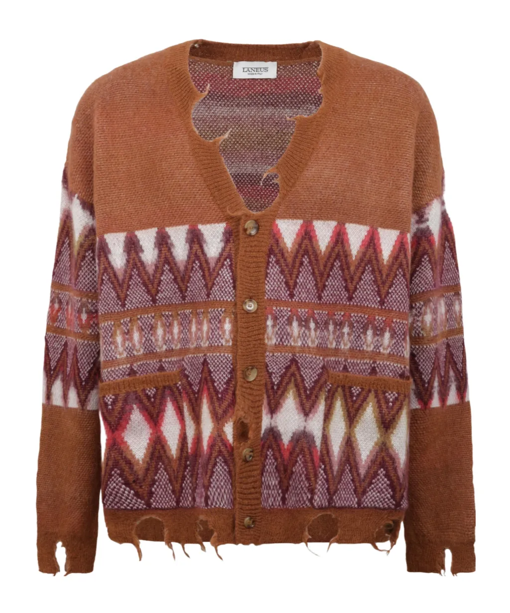 Frayed Pattern Cardigan