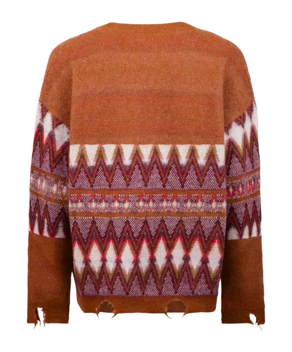Frayed Pattern Cardigan
