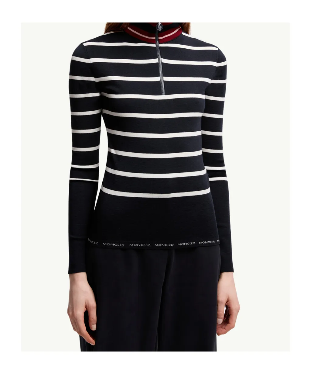 Striped Wool Turtleneck Sweater