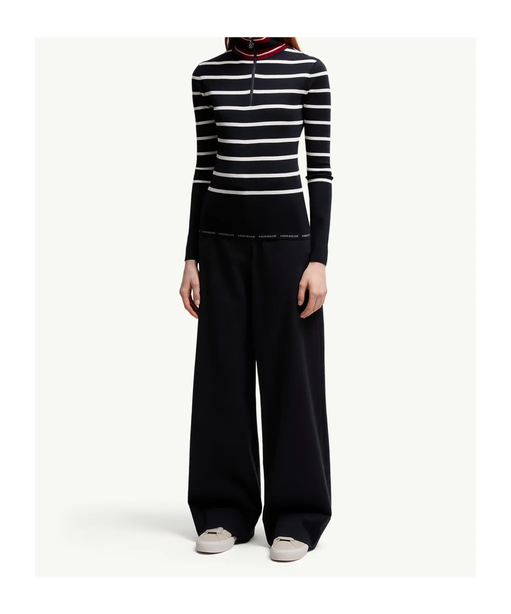 Striped Wool Turtleneck Sweater