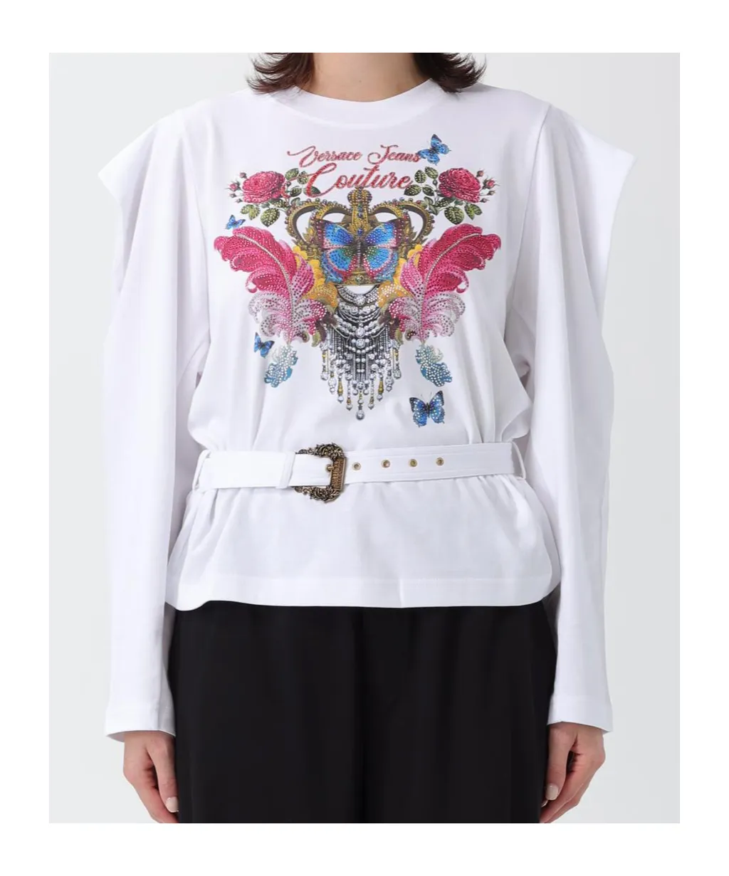 Printed Belted Blouse
